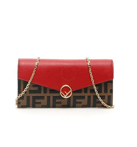 fendi bag blue red wallet|Fendi wallet on a chain.